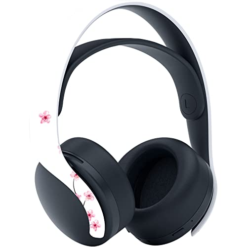 PlayVital Skin Decal for ps5 Console Disc Edition, Full Set Sticker Wrap Vinyl Decal Cover for ps5 Controller & Charging Station & Headset & Media Remote - Falling Cherry Blossom - color: Falling Cherry Blossom