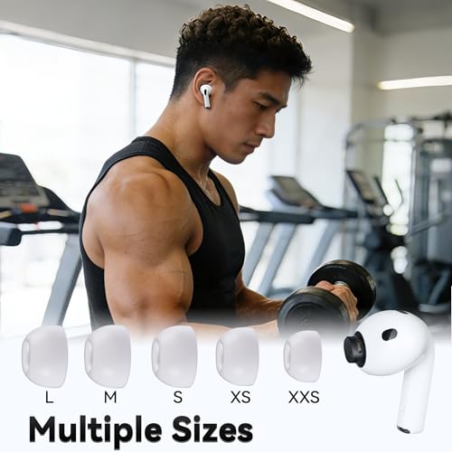 Lukvcoe 4 Pairs Silicone Replacement Ear Tips for AirPods Pro 3 (2025), XXS Size Earbud Tips with Cleaner Pen & Storage Box, Compatible with AirPods Pro 3rd Gen - (White/XXS) - size: White/XXS