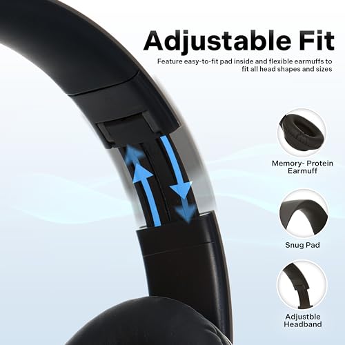 iJoy Bluetooth Headphones Over Ear, Wireless and Wired Foldable Headset Built-in Microphone, FM, Micro SD Card Slot - (Green) Adults Kids Men Women - color: Lime