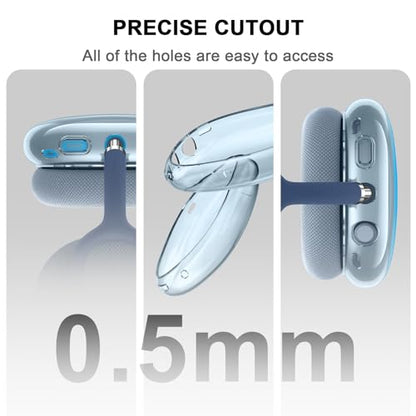 Compatible with Apple AirPods Max Case,Clear Soft TPU Anti-Scratch,Ear Pad Case Cover/Ear Cups Cover/Headband Covers for AirPods Max Headphones,Blue - color: D-Blue, size: Clear case