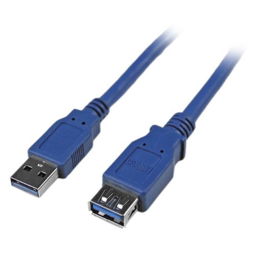 StarTech 6ft USB 5Gbps Extension Cable, USB-A M/F, Black (USB3SEXTAA6) | Male to Female, SuperSpeed, Shielded twisted pair construction - color: Blue, size: 6 ft