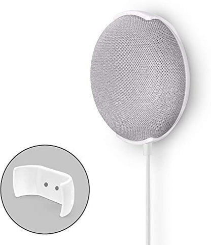 Mount Plus SB-58W Wall Ceiling Cabinet Mount Holder Stand Clip Make for Google Nest Home Mini Gen 1, Gen 2, Round Speaker Accessories (1 Pack White) - color: 1 Pack White