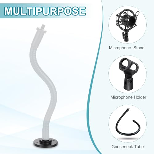 PATIKIL 1/4"-20 Female Thread Microphone Flange Mount, 3Pcs Desktop Gooseneck Table Mounts Base with Round Head Screw for Gooseneck Hose Adapter, Silver - color: Silver, size: 1/4"-20