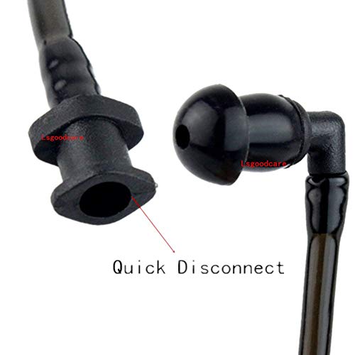 Lsgoodcare 20Pcs Replacement Covert Acoustic Air Coil Audio Tube Earbuds Black Compatible with Motorola Kenwood Icom Yaesu Acoustic Coil Tube Earpiece Headset - color: 20Pcs