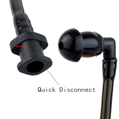 Lsgoodcare 20Pcs Replacement Covert Acoustic Air Coil Audio Tube Earbuds Black Compatible with Motorola Kenwood Icom Yaesu Acoustic Coil Tube Earpiece Headset - color: 20Pcs