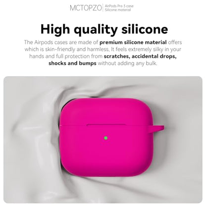 for AirPods Pro 3 Case 2025,Come with Cleaner Kit,Hot Pink | Silicone Protective Cover for Airpod Pro 3rd Generation Case with Keychain,for Women Men,One-Piece Design,Shockproof - color: E-Hot Pink