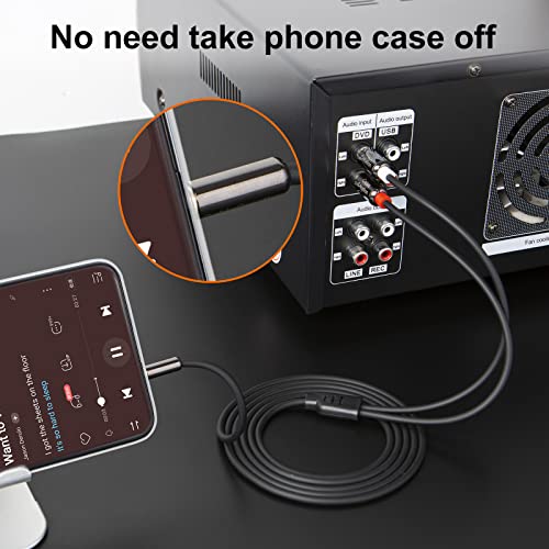 CableCreation 3.5mm to RCA Cable 6.6FT,3.5mm to 2RCA Stereo Y Splitter Cord | RCA Cord Compatible with Echo Dot, Smartphone, MP3, Tablet, Stereo Receiver, Car, Speaker, HDTV ect, 2m - size: 6.6FT, style: PVC Jacket