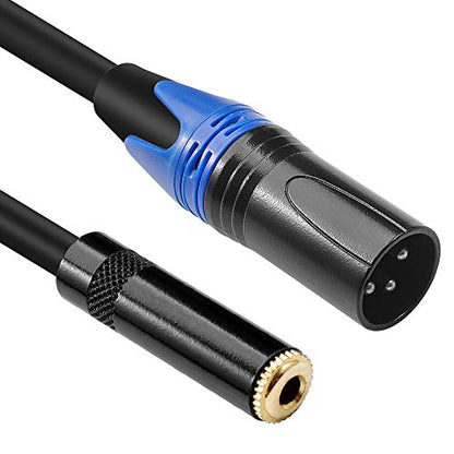 1/8 to XLR Male Cable,Balanced 3.5mm(1/8 inch) Female Stereo TRS Mini Jack to XLR Male Audio Converter Adapter Cable - 1feet/30cm - size: 1 Feet