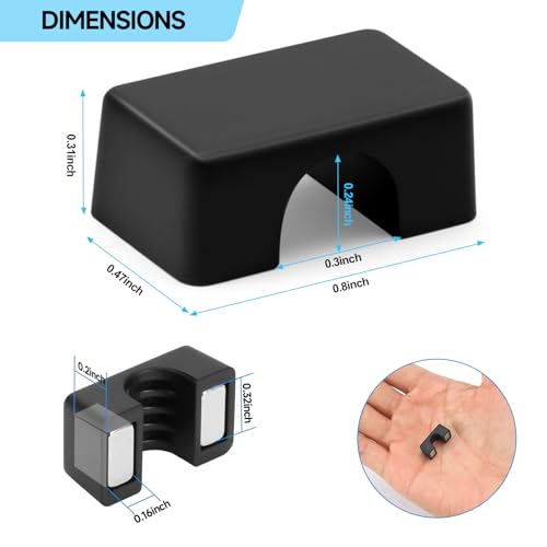 10 Pack Magnetic Cord Holder, Strong Magnet Cable Clips, Cable Holder | Magnet Wire Management for Office, Under Desk, Nightstand, Car, Kitchen, Reusable Desk Cable Organizers