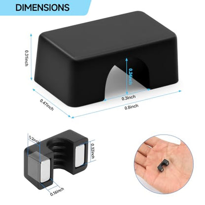 10 Pack Magnetic Cord Holder, Strong Magnet Cable Clips, Cable Holder | Magnet Wire Management for Office, Under Desk, Nightstand, Car, Kitchen, Reusable Desk Cable Organizers