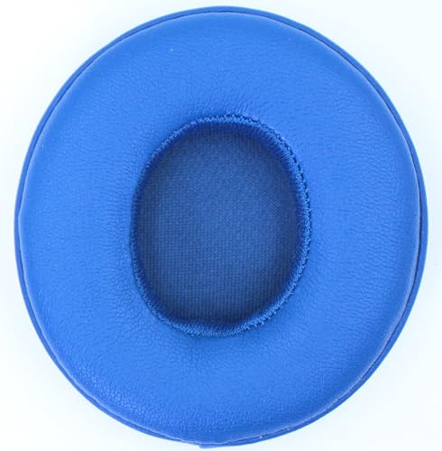 Headphone Replacement Ear Pad Cover Compatible with Beats by Dre Solo3 Solo2 Wired Wireless Headphones Protein Leather Memory Foam Headphone Cushion Ear Muffs-Blue - color: blue