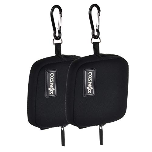 CM Pack of 2 Mini Pouch Case Bag Small Travel Storage Carrying Bag Compatible with MagSafe Power Adapter, Laptop Accessories Cables, Cords, USB Drives, Earphones
