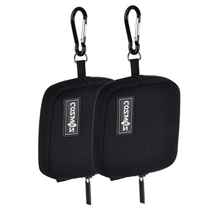 CM Pack of 2 Mini Pouch Case Bag Small Travel Storage Carrying Bag Compatible with MagSafe Power Adapter, Laptop Accessories Cables, Cords, USB Drives, Earphones