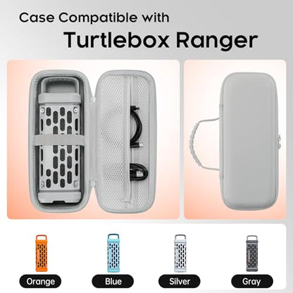 Hard Travel Case Compatible with Turtlebox Ranger Outdoor Portable Bluetooth 5.4 Speaker(Only Case) - color: silver