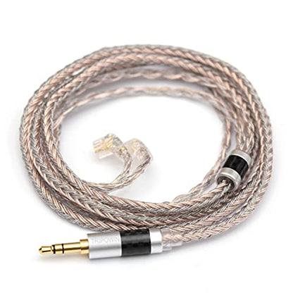 Linsoul Tripowin Jelly 16-Core Hybrid Mixed Conductor IEM Upgrade Cable | 21 Wires Per Core, OCC+Alloy Copper Graphene+OCC Mixed, Braided Wire for Audiophile Musician, 3.5mm, Recessed 2pin - size: Recessed 2-Pin, style: 3.5mm