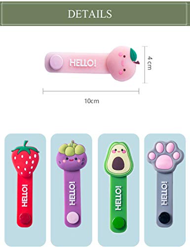 Earphone Cable Ties,Cord Winder,Strap Winder,Cord Organizer,Cable Straps, Cord Management,Cartoon Headphone Wire Ties,Wrap Winder, Fruit Shape Cable Management, USB Holder,Earphone Organizer, 5pcs