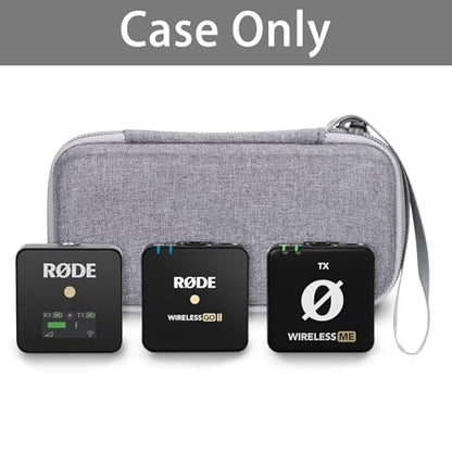 Aenllosi Hard Case for Rode ME/GO III/GO II Dual Channel Microphone, White | EVA hard shell, Water-resistant design, Impact-resistant design, Protective case only - color: White