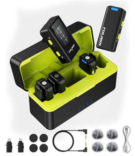 FULAIM X6 Pro Wireless Lavalier Microphones with 4 Transmitter