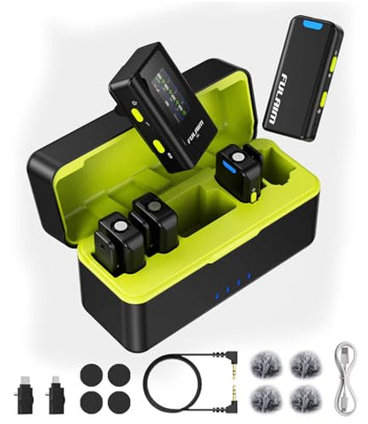 FULAIM X6 Pro Wireless Lavalier Microphones with 4 Transmitter