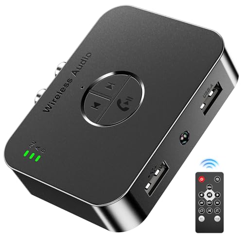 M2R Bluetooth 5.4 Receiver for RCA Adapter for Stereo/Speaker/Wired Speaker/Home Audio Music Streaming Stereo System, Support AUX/RCA/USB