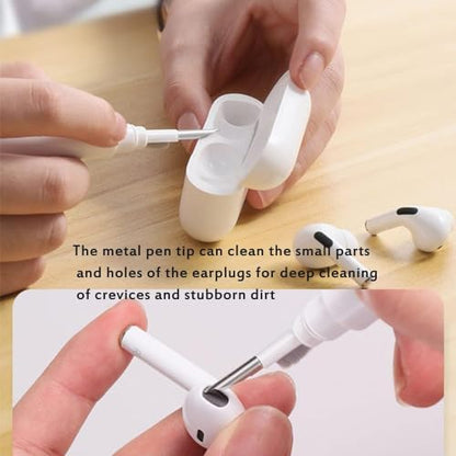 Earbud Cleaning Kit with 5 Audio Wipes, 3-in-1 Cleaning Pen for AirPods & Wireless Earbuds, Cleaning Tool for Charging Case, Phone, Keyboard, Speakers & Electronics, Compact Travel Cleaner - size: Cleaning Kit + 10 Count