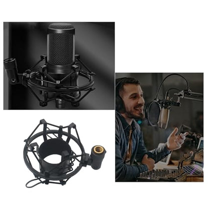 Universal Aluminum Alloy Mic Stand Shock Mount for 45-50mm Microphone