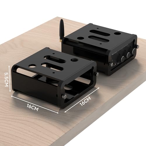 Wall Mount Under Desk Mount for Fosi Audio BT20A Power Amplifier | Acrylic Mounting Case Wall Bracket Table Desktop Stand Organizer Station Holder for BT20A Stereo Receiver