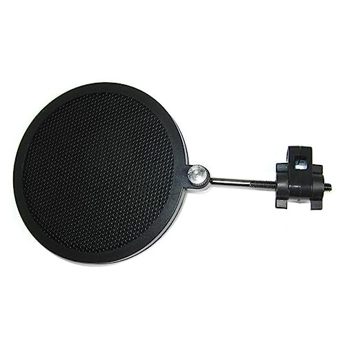 Microphone Mic Filter Double Layer Iron Mesh Wind Screen Black