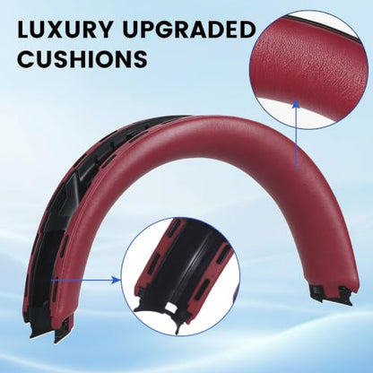 Lukvcoe Replacement Headband Pad Kit for Microsoft Xbox Wireless/Wired, Xbox Wireless (2024 Version), Xbox Stereo 20th Anniversary Special Edition Headset, Easy DIY Installation (Red) - color: Red