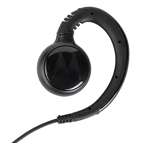 Motorola HKLN4604 HKLN4604A HKLN4604B Original Swivel Earpiece with Microphone and PTT - Replaces RLN6423 | Swivel earpiece with in-line microphone and PTT for retail, education and hospitality - color: Black