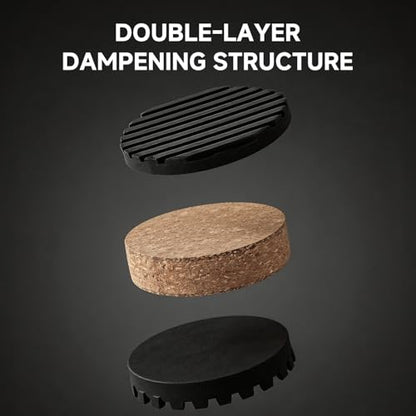 Sound Insulation Pads and Vibration Damping Pads, Pads to Reduce Vibration and jolts, with a Diameter of 1.77in. (Each Pack Contains 4 Pieces) (Square) - size: square