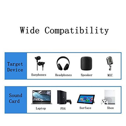 USB to 3.5mm Headphone Jack Audio Adapter, Support USB to TRRS 4-Pole 3.5 aux Port Headset, External Stereo Sound Card for PC, Laptop, PS4,Mac etc (0.6 Feet, Red) - color: Red