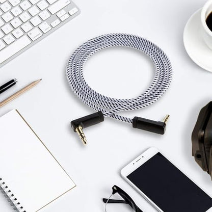 3.5mm Aux Cable 3FT/0.9M, Male to Male Jack Audio Cable with 24K Gold-Plated for Phones, Tablets, Headphones, MP3 Player, Car/Home Stereo, Laptops, Speaker - size: 3 FT