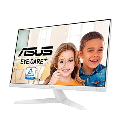 ASUS VY249HE-W 23.8” 1080P Monitor - White, Full HD, 75Hz, IPS, Adaptive-Sync/FreeSync, Eye Care Plus, Color Augmentation, Rest Reminder, HDMI, VGA Frameless VESA Wall Mountable - style: 75Hz Eye Care Plus (White)