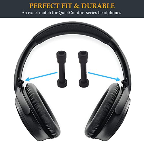 QC35 Hinge Screws Fit Great QuietComfort 35 II Hex Screw, Metal Hinge Swivel Screw Hinge Pin Parts Replacement for Bose QuietComfort 35 II/QC35 II/QC35/QC45/QC45 SE/QC25/QC Wireless Headphones (Black) - color: Black