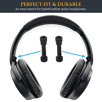 QC35 Hinge Screws Fit Great QuietComfort 35 II Hex Screw, Metal Hinge Swivel Screw Hinge Pin Parts Replacement for Bose QuietComfort 35 II/QC35 II/QC35/QC45/QC45 SE/QC25/QC Wireless Headphones (Black) - color: Black
