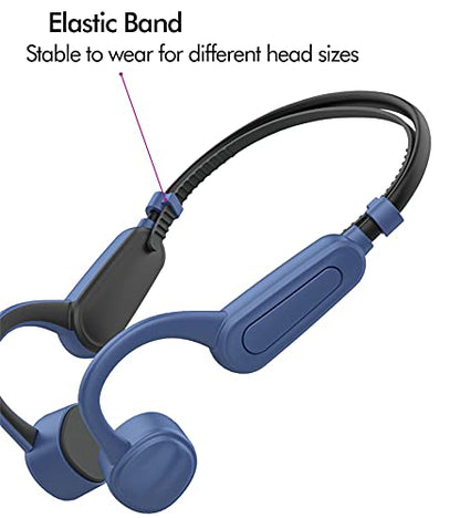 IP68 Underwater Waterproof Swimming Headset Bone Conduction Earphone with MP3 and Bluetooth for Swimmers Open-Ear Elastic Band (Black) - color: Black