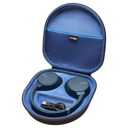 Case for Sony WH-CH720N/WH-CH520 Noise Canceling Wireless Headphones Blue | Hard Carrying Travel Case for Sony WH-CH720N/WH-CH520 Noise Canceling Wireless Headphones - color: Black+Blue