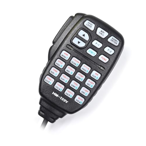 2-Pack HM-133V 8-Pin Mic for Icom ID-800H ID-880H IC-2200H IC-2800H | Thick PU Coiled Cord, Wide PTT Button, RJ45 8-Pin Modular Plug, Clear Audio for Ham Radio & Heavy Duty Use