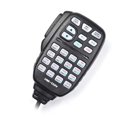 2-Pack HM-133V 8-Pin Mic for Icom ID-800H ID-880H IC-2200H IC-2800H | Thick PU Coiled Cord, Wide PTT Button, RJ45 8-Pin Modular Plug, Clear Audio for Ham Radio & Heavy Duty Use