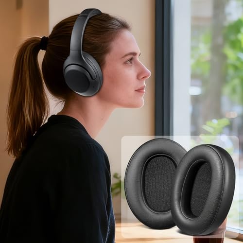 SOULWIT Earpads for Sony WH-XB900N (Not Fit WH-XB910N) - Black | Also for WH-CH710N/WH-CH720N/WH-RF400/MDR-RF895RK Headphones - color: Black