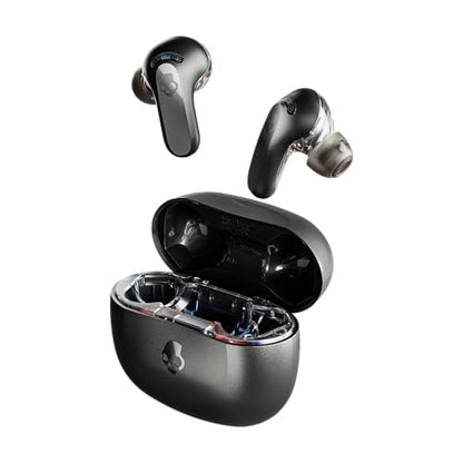 Skullcandy Rail ANC Active Noise Cancelling Wireless Earbuds - True Black | In-Ear, Bluetooth Headphones, Noise Cancellation, 38 Hours Battery, Microphone for iPhone Android, Customizable Sound - color: True Black