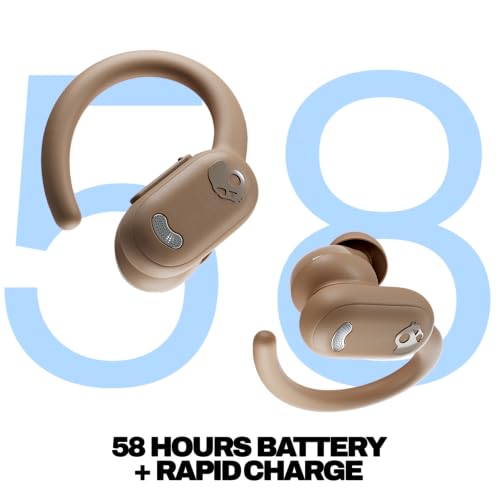 Skullcandy Push ANC Active Noise Cancelling Wireless Earbuds - Primer | In-Ear Hanger, Bluetooth, Noise Cancellation, 58 Hours Battery, Secure-Fit Design, Sweat and Waterproof, Microphone - color: Primer
