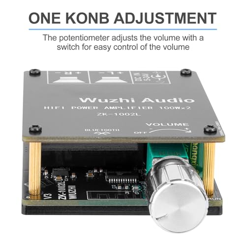 Mini Amplifier Board Bluetooth Amplifier 2.0 2X100W 5V-24V Audio Power Amplifier Module for Store Home Theater Speakers (ZK-1002L)