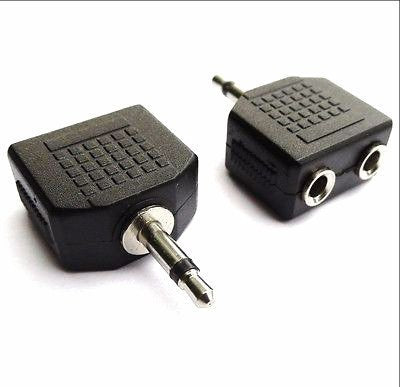 CESS 3.5mm Mono Male Plug to Dual 3.5mm Mono Female Adapter, 2 Pack | Single-channel signal layout suits control circuits and service work.