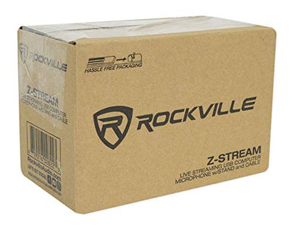Rockville Z-Stream USB Condenser Computer Microphone for YouTube/Zoom