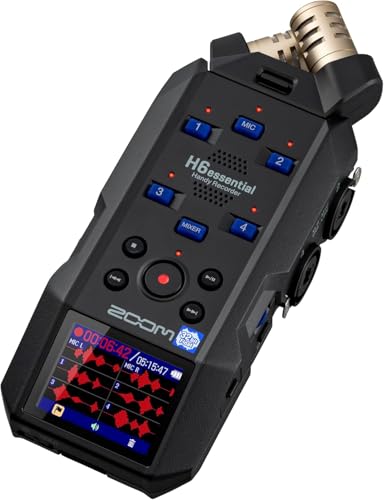 Zoom H6essential 6-Track 32-Bit Float Recorder Bundle with APH-6e Kit | Includes Zoom APH-6e Accessory Pack with hairy windscreen, padded case, AC adapter and USB-C cable. - style: H6e + APH6E Accessory Pack