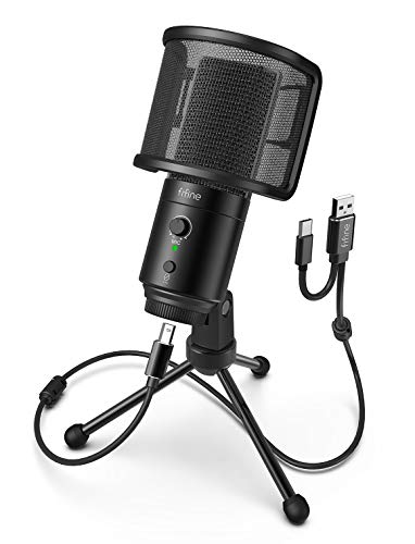 FIFINE K683A USB Desktop PC Microphone for Recording Streaming