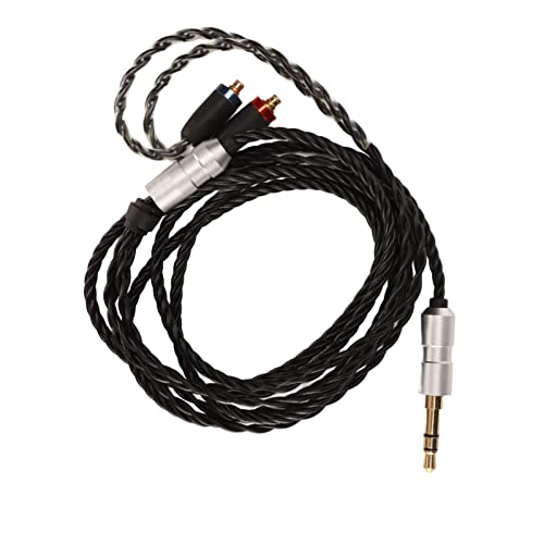 Headphone Upgrade Cable Oxygen Free Copper MMCX to 3.5mm Replacement for SE215 SE315 SE425 SE535 SE846 W10 W20 W30, 120cm Braided OFC Earphone Cable with Gold Plated Plug