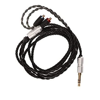 Headphone Upgrade Cable Oxygen Free Copper MMCX to 3.5mm Replacement for SE215 SE315 SE425 SE535 SE846 W10 W20 W30, 120cm Braided OFC Earphone Cable with Gold Plated Plug